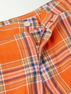 Collina Strada - Clover Checked Cotton-Flannel Trousers - Orange