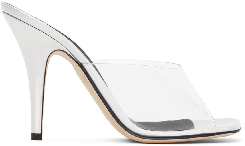 Giuseppe Zanotti Silver Curvy 105mm Heeled Sandals