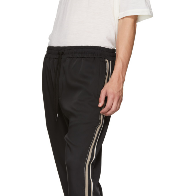 CMMN SWDN Black and Beige Buck Track Pants CMMN SWDN