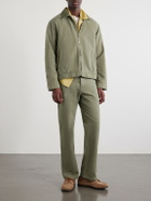 Mr P. - Corduroy-Trimmed Organic Cotton Coach Jacket - Green