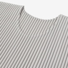 Homme Plissé Issey Miyake Men's Pleated T-Shirt in Light Grey