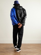 Moncler Genius - adidas Originals Balzers Logo-Appliquéd Striped Panelled Shell Hooded Down Jacket - Blue
