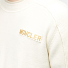 Moncler Men's Logo Crew Knit in White