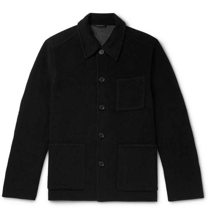 Photo: Mr P. - Double-Faced Wool-Blend Overshirt - Black