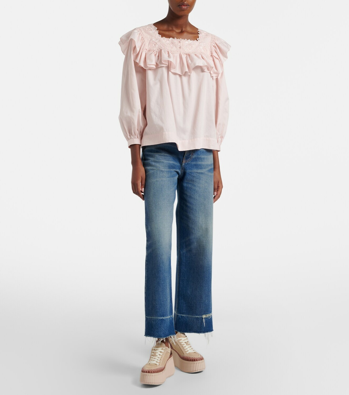 Chloé Nama suede platform sneakers