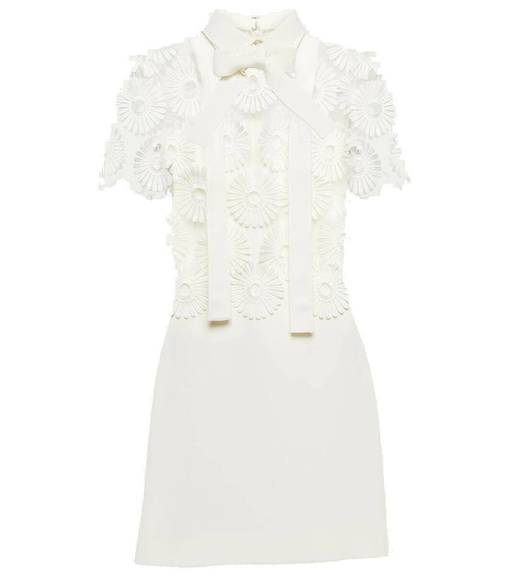 ELIE SAAB Embroidered Tulle Mini Dress Elie Saab