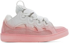 Lanvin Pink & White Curb Sneakers
