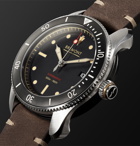 Bremont - Supermarine Type 301 Automatic Chronometer 40mm Stainless Steel and Leather Watch, Ref. No. S301/BK - Black