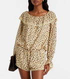 Posse Priscilla leopard-print silk blouse