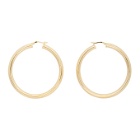 Bottega Veneta Gold Thin Hoop Earrings