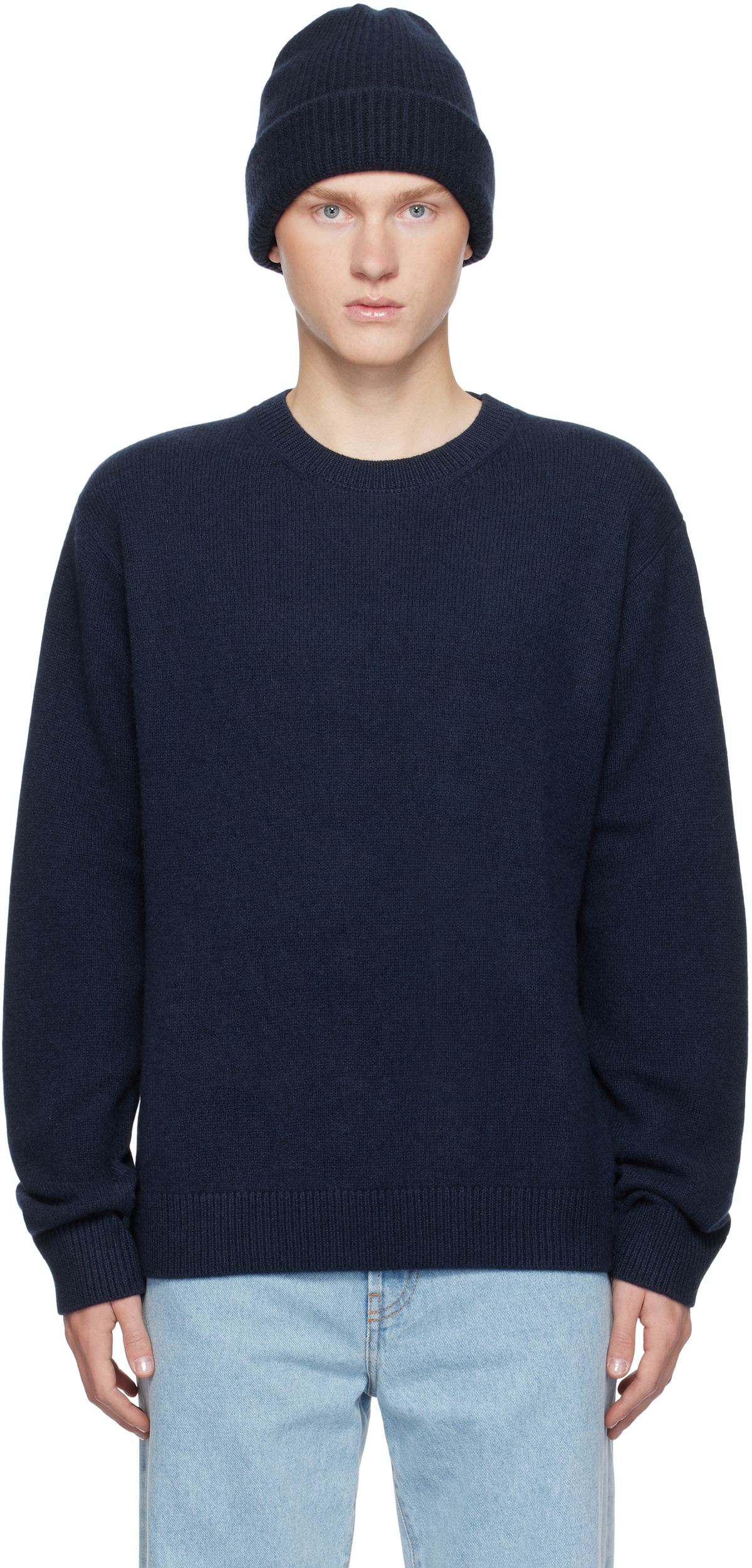 トップス The Elder Statesman / Crew Neck Pullover THE ELDER STATESMAN Daily Crew Cotton and Cashmere-Blend