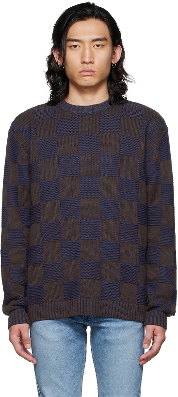 Photo: Levi's Brown Battery Check Sweater