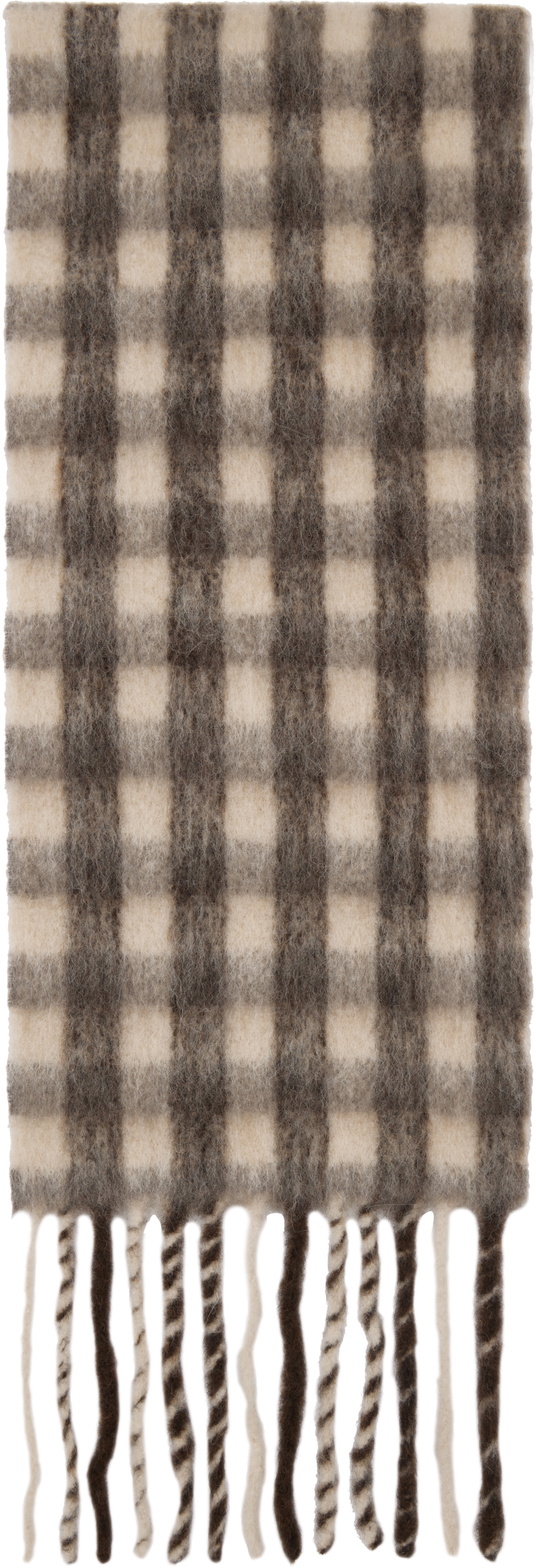 Holzweiler Brown & Beige Aster Check Scarf