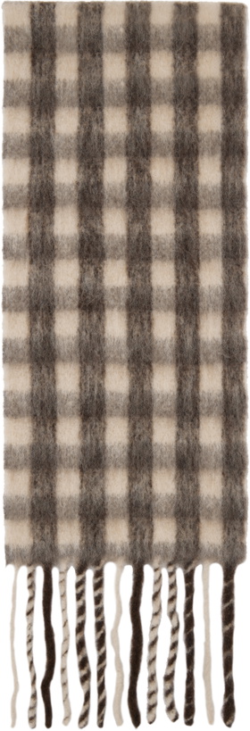 Photo: Holzweiler Brown & Beige Aster Check Scarf