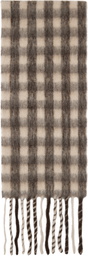 Holzweiler Brown & Beige Aster Check Scarf