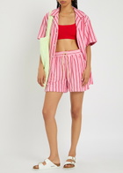Bongusta Naram Striped Terry Shorts Pink