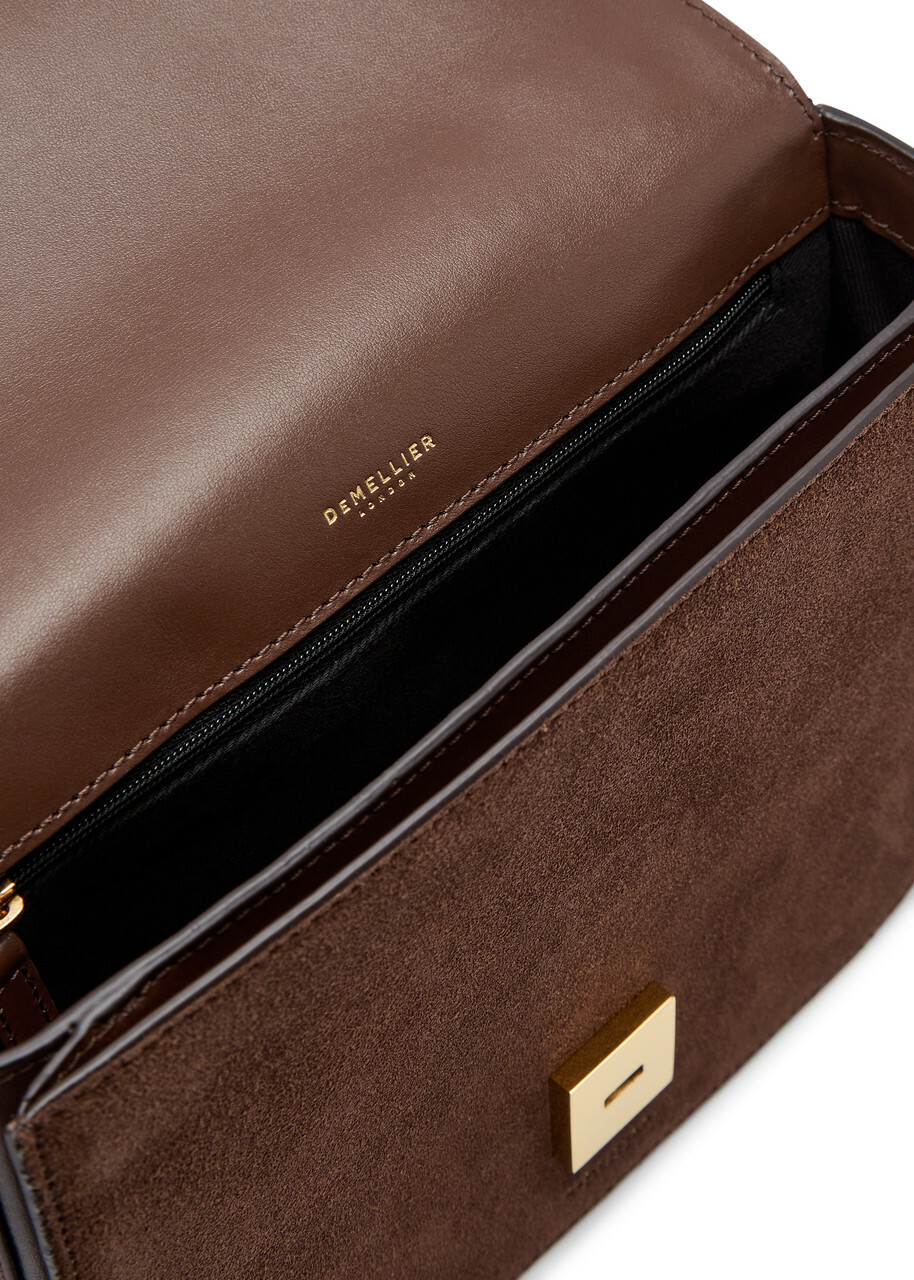 Demellier The Vancouver Grained Leather Cross-body bag - Dark Brown - One Size