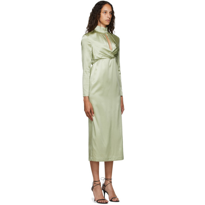 Materiel Tbilisi Green Silk Wrap Dress Materiel Tbilisi