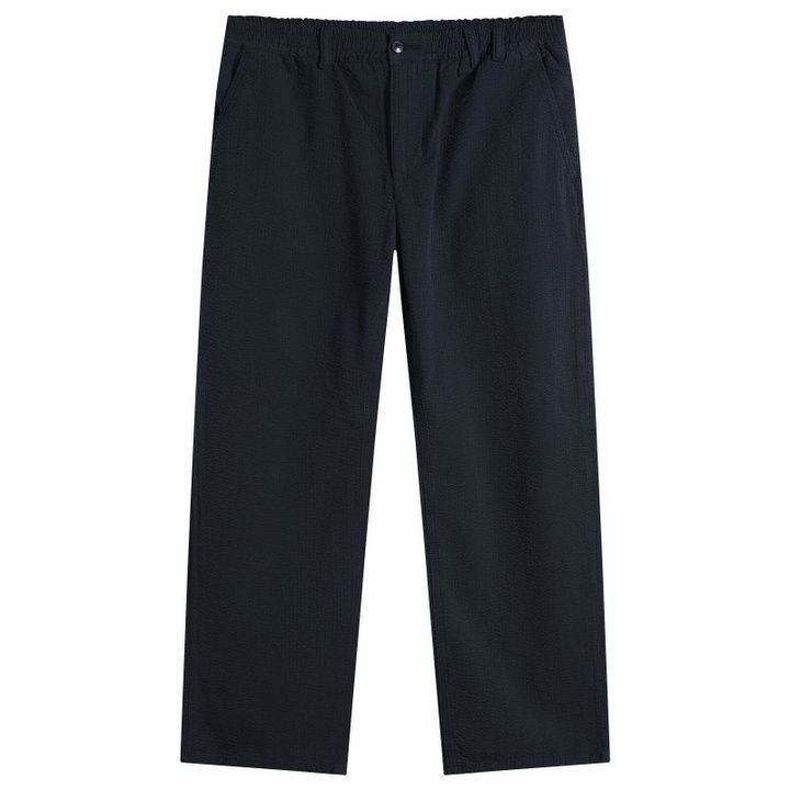 Photo: Foret Men's Calm Seersucker Pants in Navy