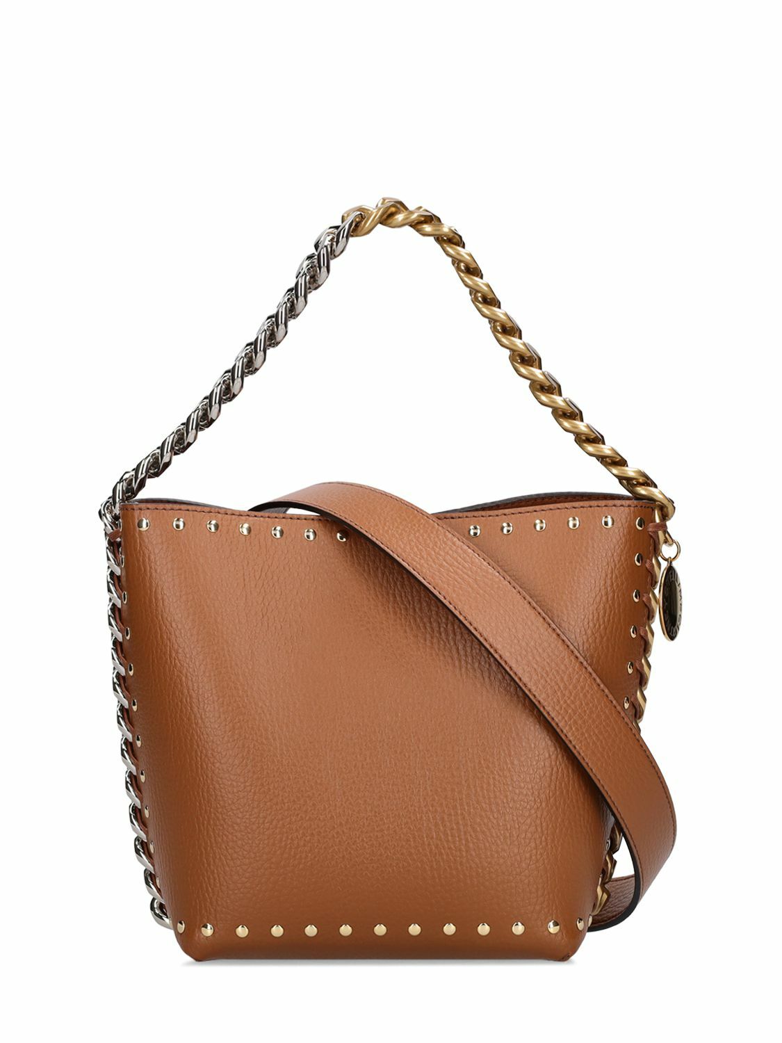 Zara studded bucket online bag