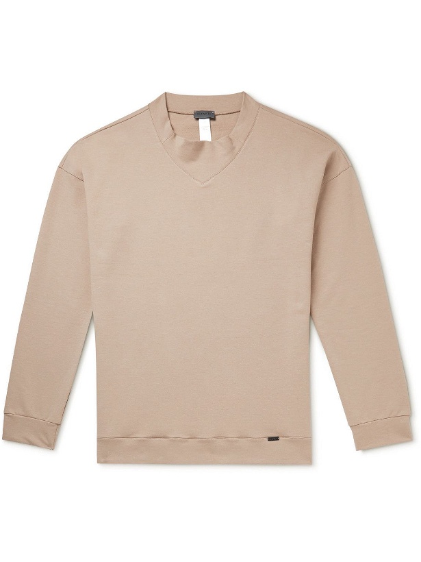 Photo: Hanro - Organic Stretch-Cotton Jersey Sweatshirt - Neutrals