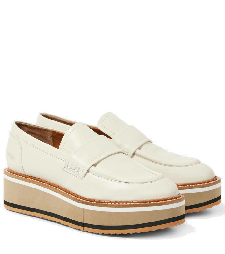 Photo: Clergerie Bahati leather platform loafers
