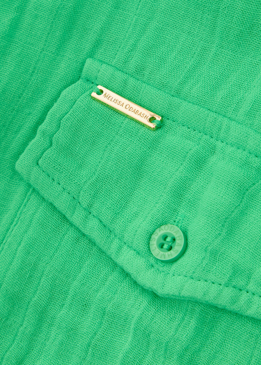 Melissa Odabash Elena Cotton Gauze Cover-up Shirt Green