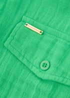 Melissa Odabash Elena Cotton Gauze Cover-up Shirt Green