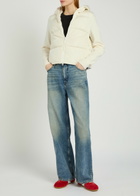 Canada Goose Hybridge Hooded Shell and Wool-blend Jacket White