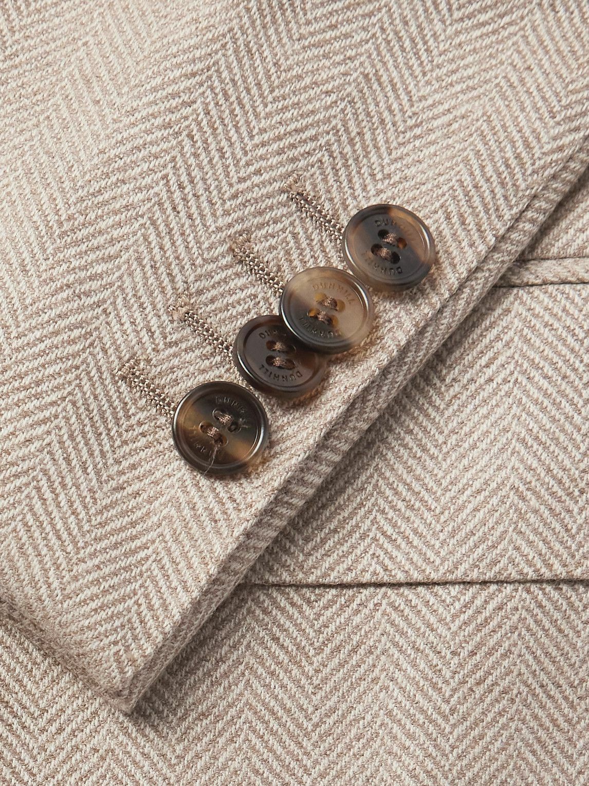 Dunhill - Bourdon Herringbone Wool-Flannel Blazer - Natural