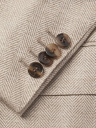 Dunhill - Bourdon Herringbone Wool-Flannel Blazer - Natural