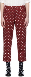 Comme des Garçons Girl Burgundy Polka Dot Trousers