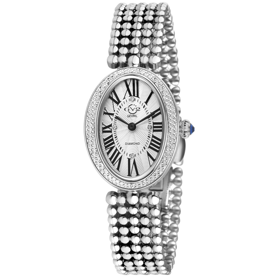 GV2 by Gevril Piazza Navona Quartz White Dial Ladies Watch 14810B
