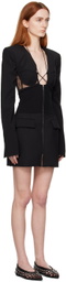 Nensi Dojaka Black Hybrid Jacket Minidress
