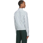 Lanvin White and Blue Stripe Shirt