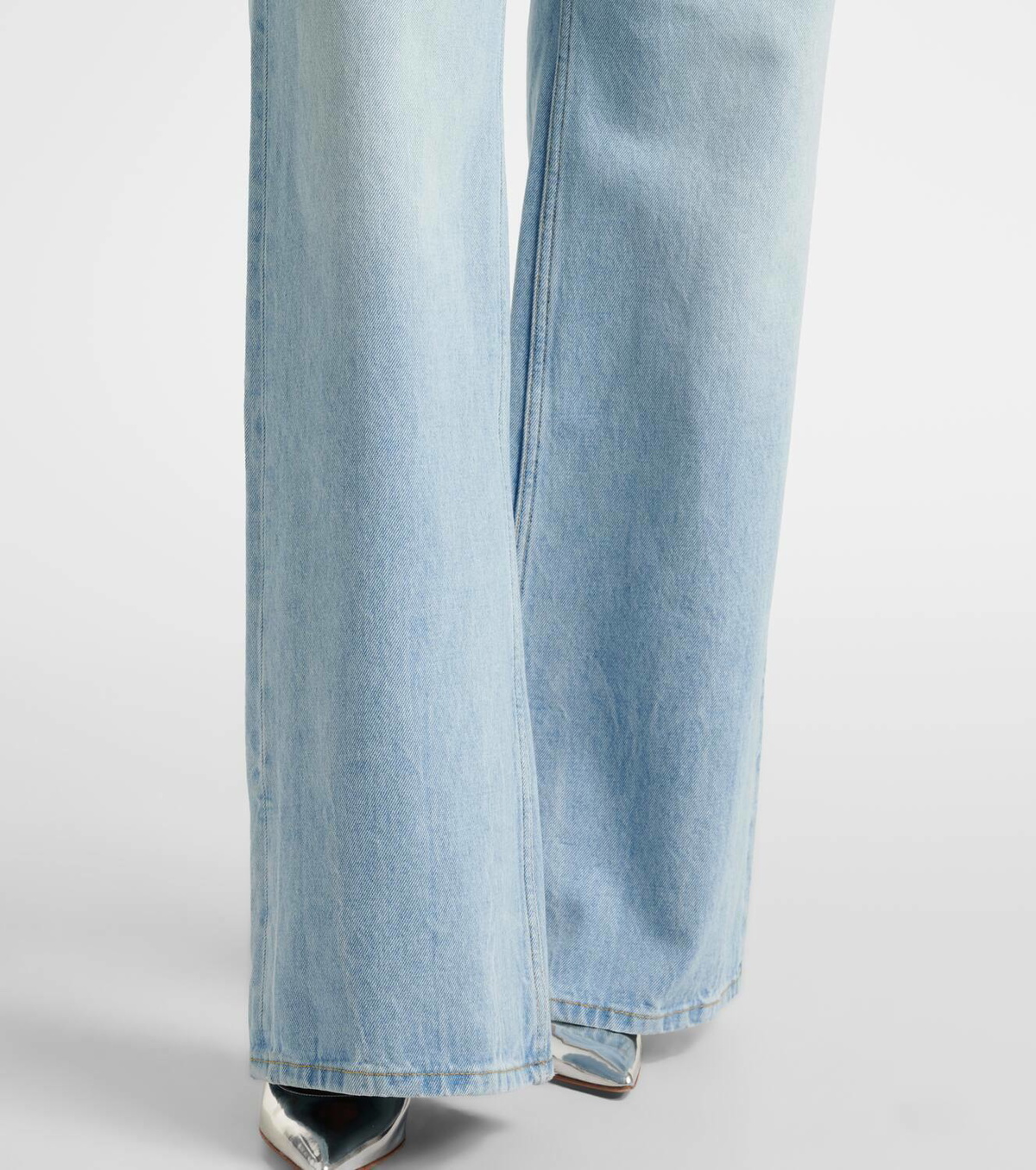 Rabanne Metallic wide-leg jeans