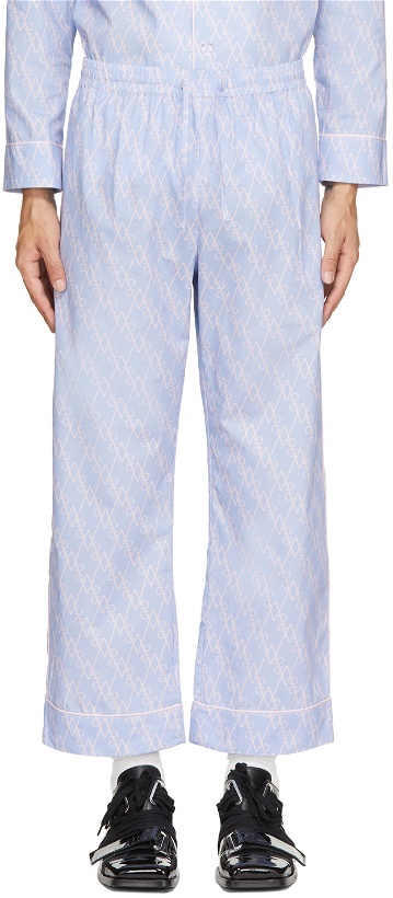 Photo: Georges Wendell Blue & Pink Logo Lounge Pants