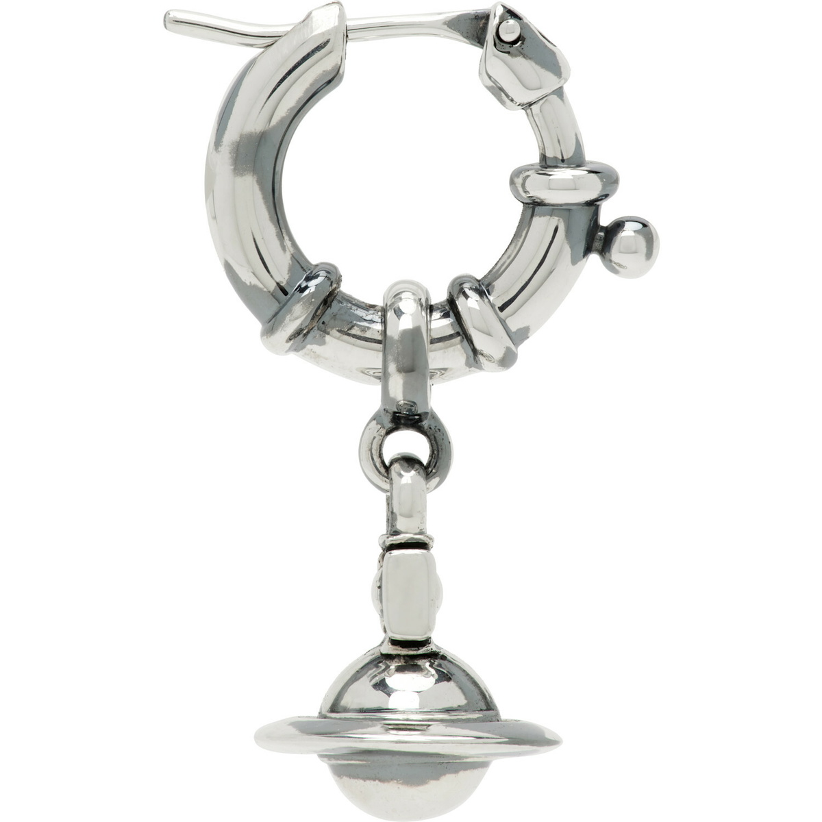 Vivienne Westwood Silver & Black Artemis Ring Vivienne Westwood