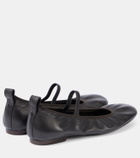 Lemaire Square Flat leather Mary Jane flats