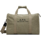 A.P.C. Khaki Recuperation Gym Bag