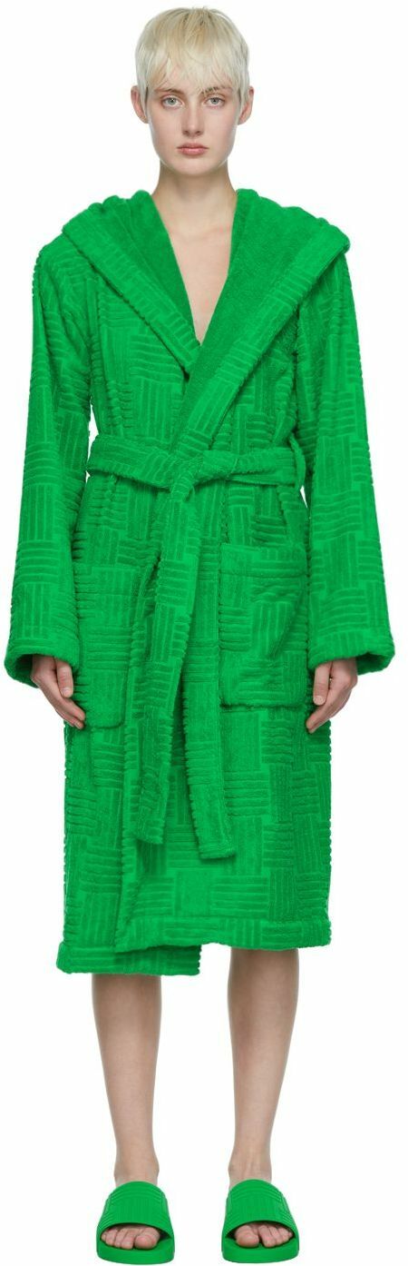 Bottega Veneta Green Cotton Bathrobe