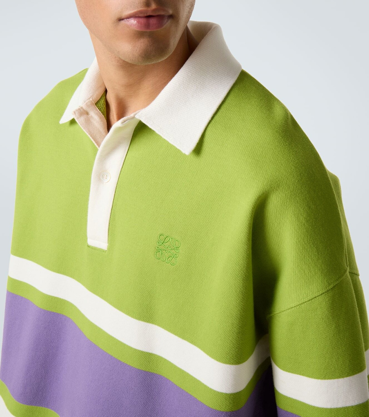 Loewe Striped cotton polo sweater