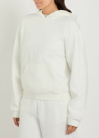 Skims Classic Hooded Cotton-blend Sweatshirt Off White