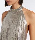 Stella McCartney Asymmetric open-back chainmail top