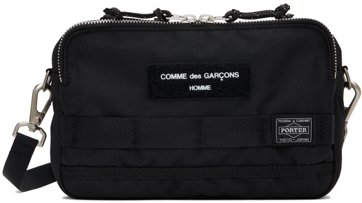 Photo: Comme des Garçons Homme Black Porter Yoshida Edition Canvas Messenger Bag