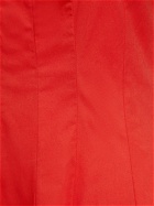 STAUD - Wells Pleated Stretch Cotton Midi Dress