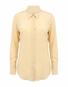 120% Lino Womens Shirt in Beige