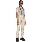 GmbH Beige Vinyl Frey Trousers
