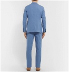 Lardini - Blue Slim-Fit Stretch-Cotton and Linen-Blend Suit - Blue