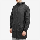 Rains Men's Long Cargo Jacket in Black